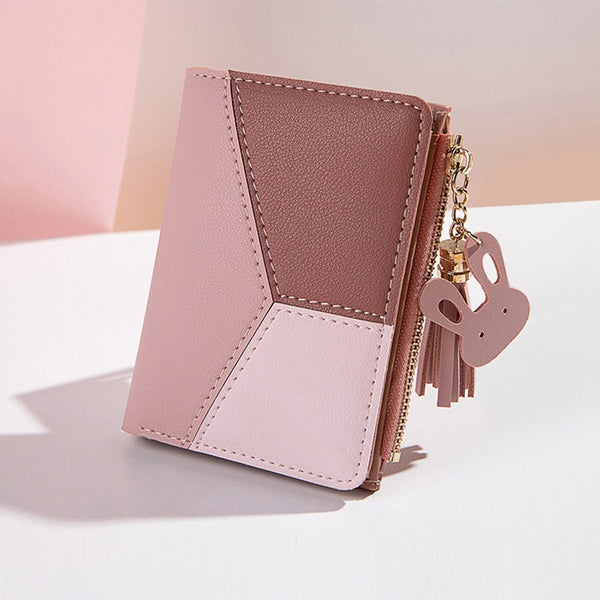 Women&#39;s Wallet PU Leather Women&#39;s Wallet Made of Leather Women Purses Card Holder Foldable Portable Lady Coin Purses