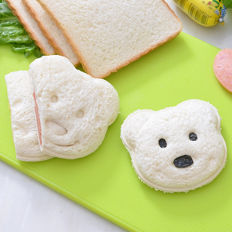 Teddy Bear Sandwich Mold Toast Bread Making Cutter Mould Cute Baking Pastry Tools Children Interesting Food Kitchen Accessories