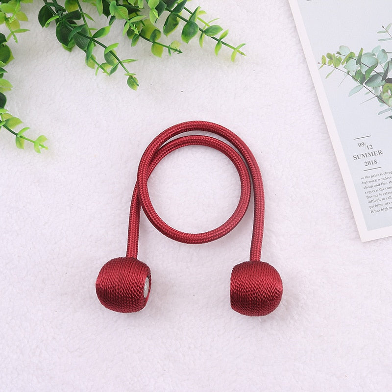 Magnetic Ball Curtain Tiebacks Tie Rope Accessory Rods Accessoires Backs Holdbacks Buckle Clips Hook Holder Home Decor