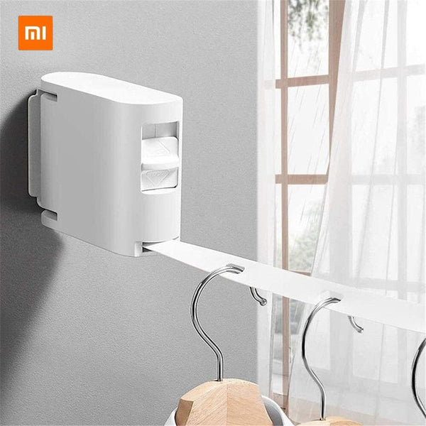 Xiaomi Mijia Mini Invisible Clothesline Plastic Anti-slip Windproof Cool Clothes with Outdoor Folding Hanging Clothes Artifact