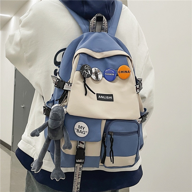 Tooling Men Women Backpack 2022 Female Large Capacity School Backpacks for Teens Harajuku Student School Bags Fashion Korean New