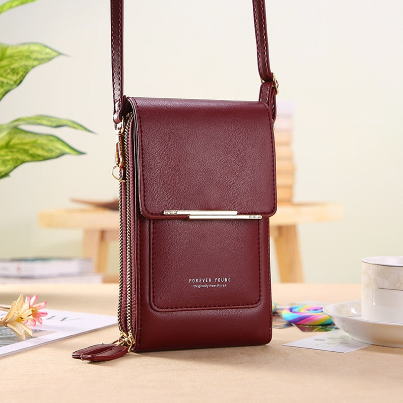 Brand Mini Crossbody Shoulder Bag Women High Quality Cell Phone Pocket Ladies Purse Clutch Fashion Leather Hasp Handbags Female