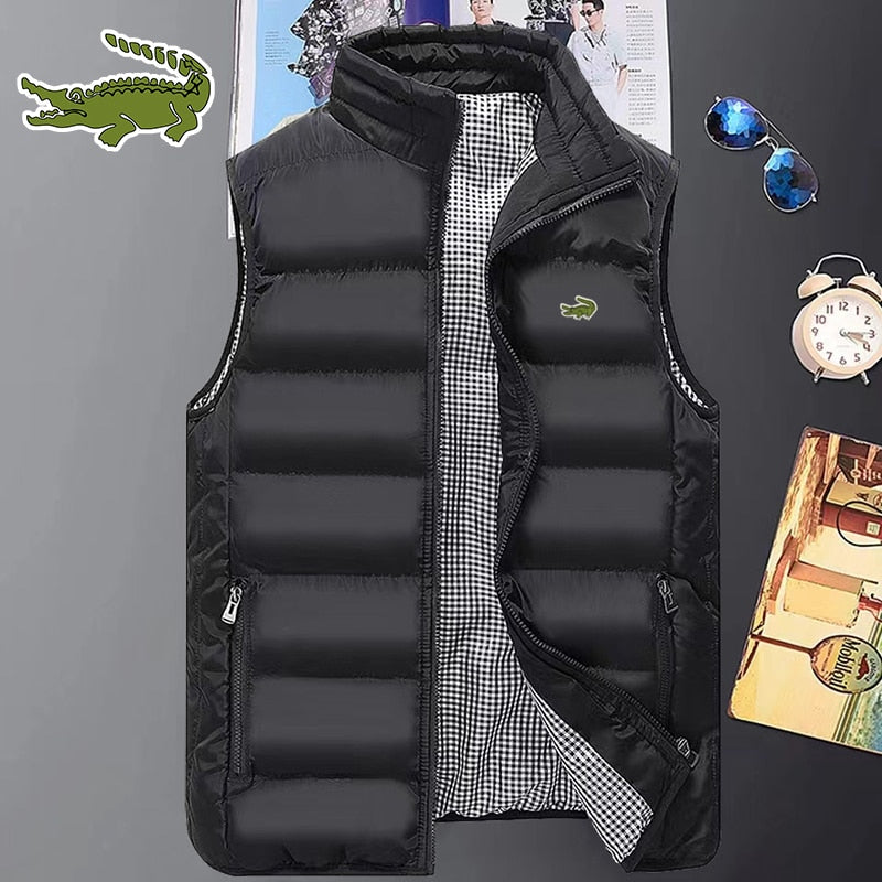 Men's and women's autumn and winter warm and windproof Vest Jacket fashion trend thickened cotton padded warm