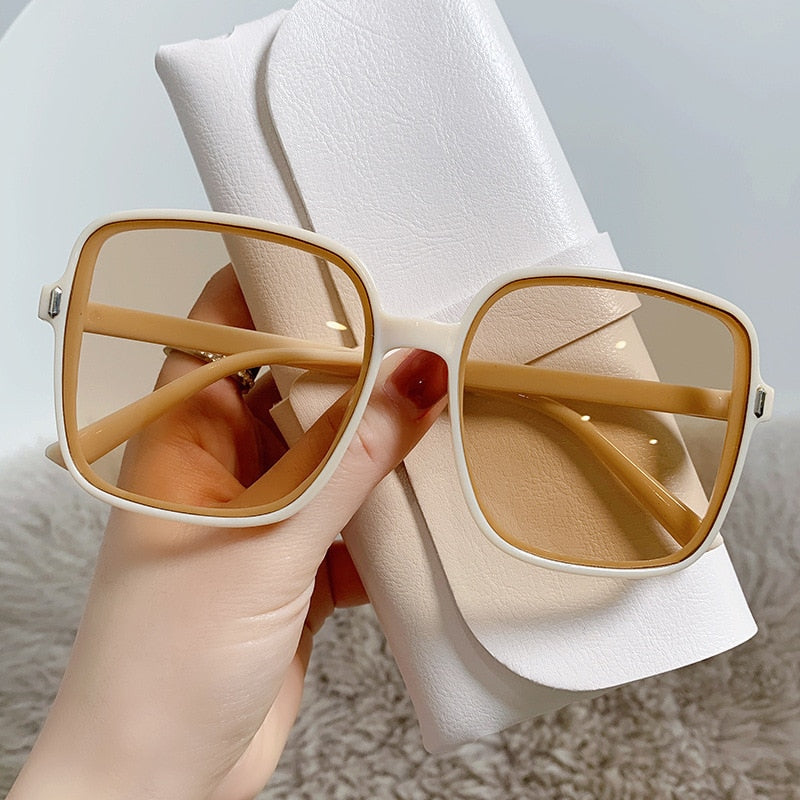 Rice Nail Square Sunglasses Gradient Color 2022 New Sunglasses for Women Trend Anti-UV Retro Sunglasses