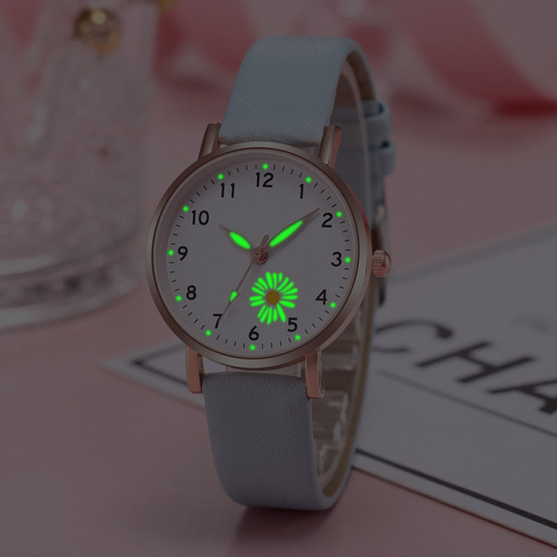 Luxury Watches For Women Diamond-studded Luminous Retro Female Watch Ladies Belt Back Light Quartz Wristwatches Montre Femme