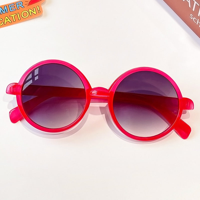 2022 Boy Girl Cute Cartoon Bear Shape Fashion Round Sunglasses Children Vintage Sunglasses UV Protection Classic Kids Eyewear