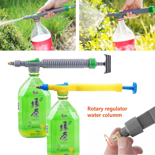 High Pressure Air Pump Manual Sprayer Adjustable Drink Bottle Spray Head Nozzle Garden Watering Tool Sprayer Agriculture Tools