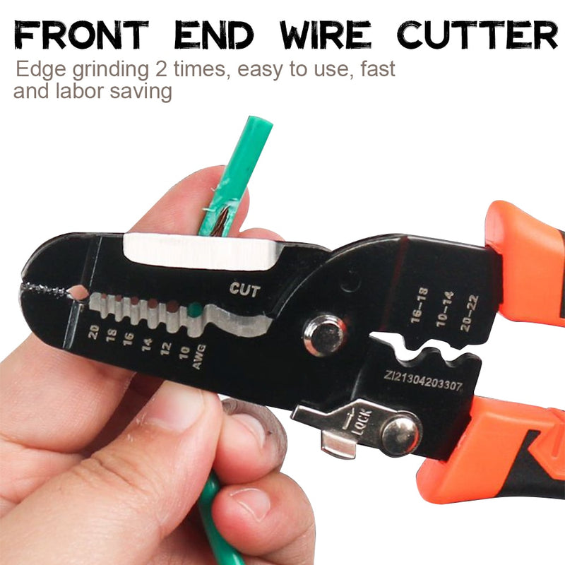10in1 Wire Stripper Puller Multifunctional Electrician Wire Stripper Household Network Cable Wire Stripper Electrician Tool
