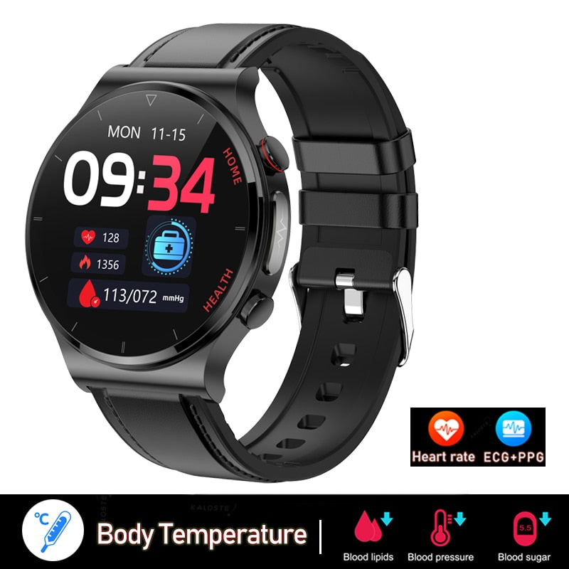 2022 New ECG+PPG Smart Watch Men Sangao Laser Health Heart Rate Blood Pressure Fitness Sports Watches IP68 Waterproof Smartwatch