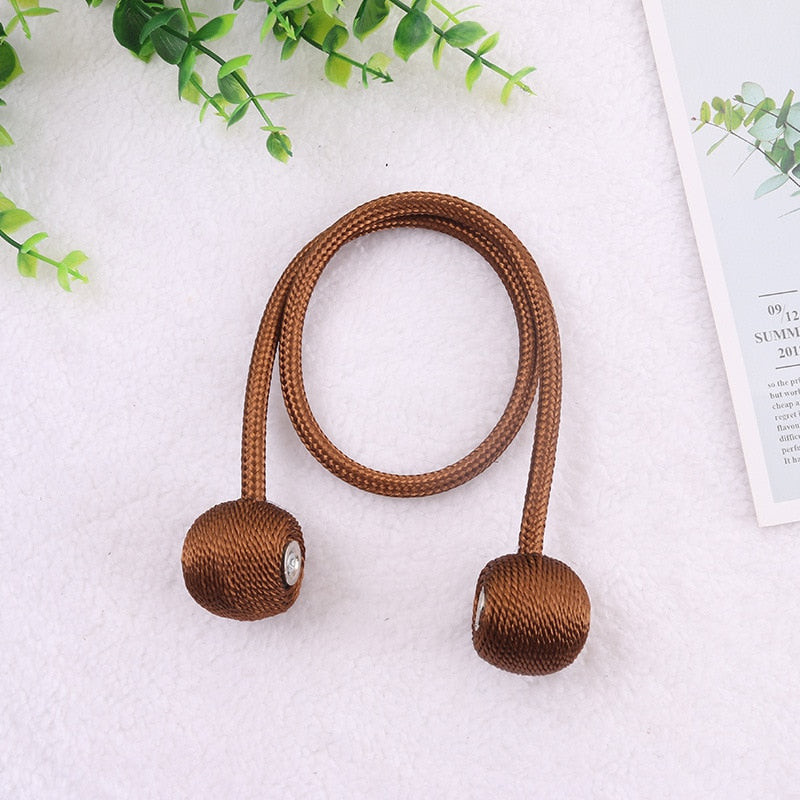 Magnetic Ball Curtain Tiebacks Tie Rope Accessory Rods Accessoires Backs Holdbacks Buckle Clips Hook Holder Home Decor