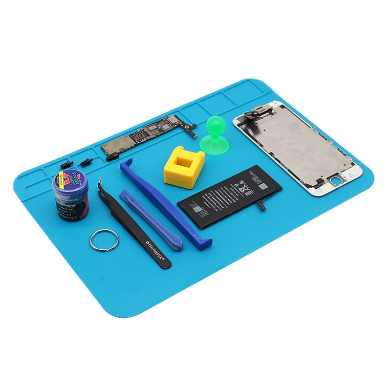 ESD Heat Insulation Soldering Mat Job Tools Computer Phone Repair Tool Kit Working Repair Pad Heatresistant Maintenance Platform