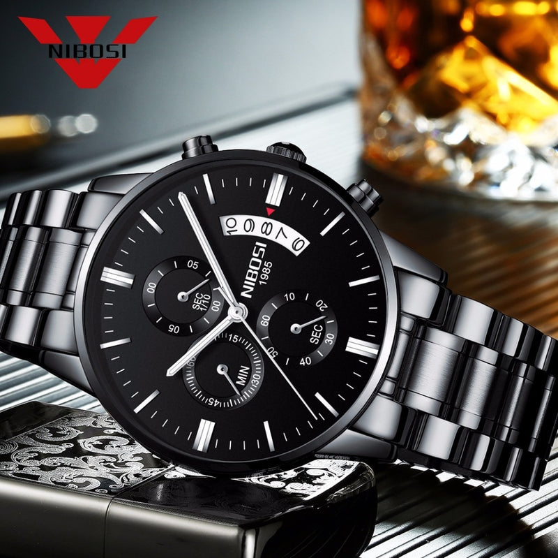 NIBOSI Relogio Masculino Men Watches Luxury Famous Top Brand Men&