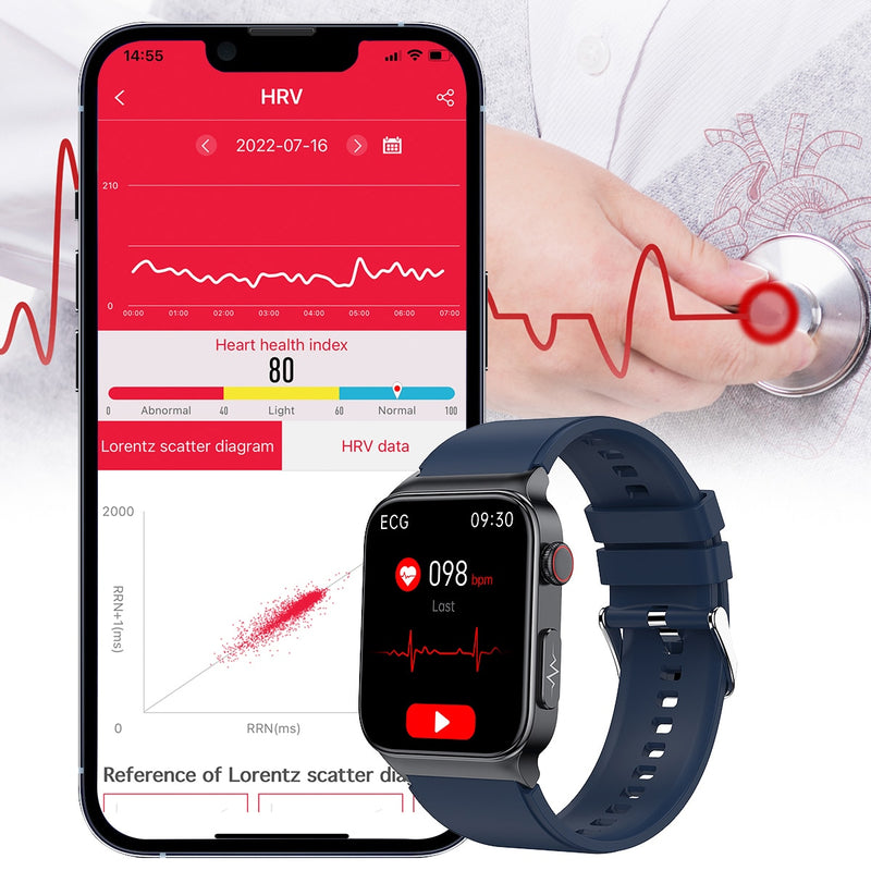 New ECG+PPG Smart Watch Men Laser Treatment Of Hypertension Hyperglycemia Hyperlipidemia Heart Rate Healthy Sport Men Smartwatch