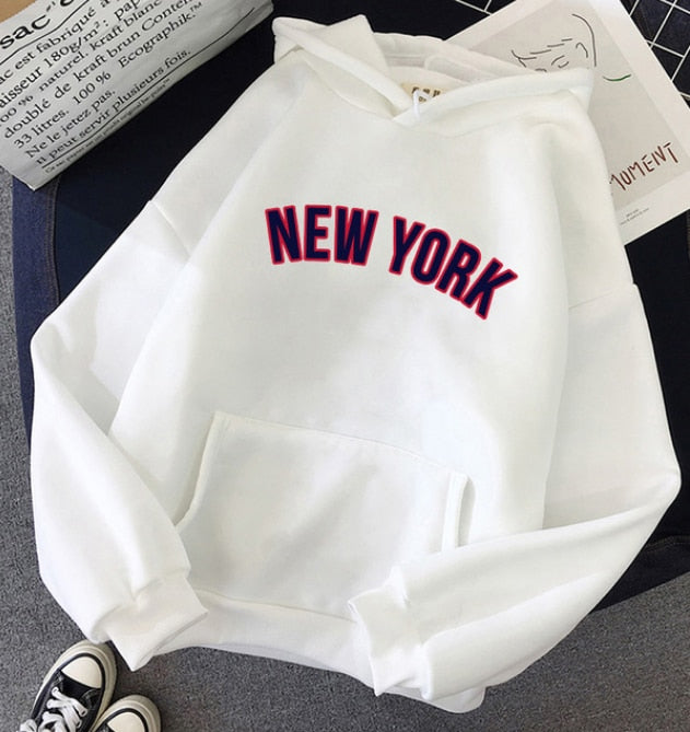 2022 Hoodie Men Streetwear NEW YORK Print Man Sweatshirts 2022 Thicken Warm Hoodies Lady Autumn Pullovers Unisex Y2k Clothes Top