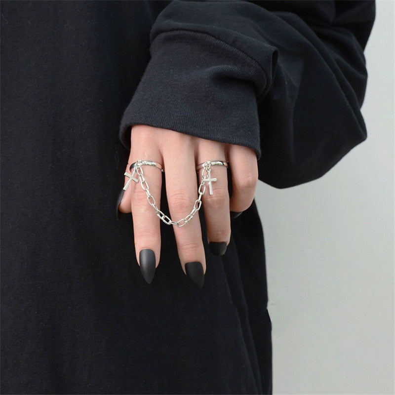 Fashion Butterfly Metal Punk Rings Set For Women Teen Jewelry Gifts Accessories Buckle Female Index Finger Ring