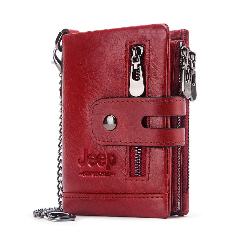 New Fashion Women Wallet Genuine Leather Lady Wallets Female Hasp Double Zipper Design Coin Purse ID Card Holder Short Wallet