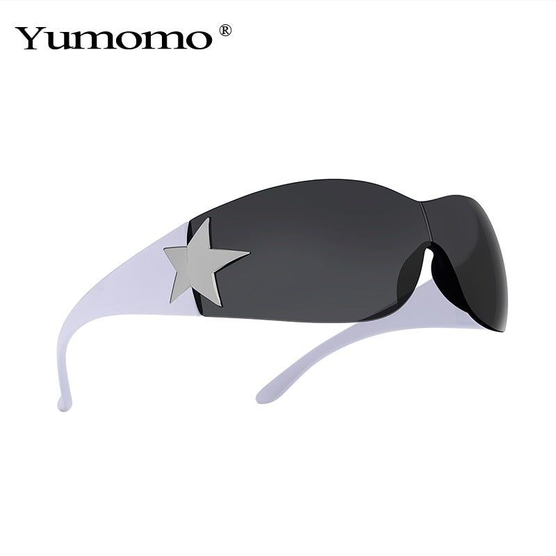 Punk One Piece Sunglasses Goggle New Y2k Luxury Brand Sun Glasses 2000&