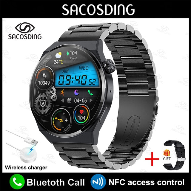 2022 NFC Smart Watch Men GT3 Pro AMOLED 390*390 HD Screen Heart Rate Bluetooth Call IP68 Waterproof SmartWatch For Huawei Xiaomi