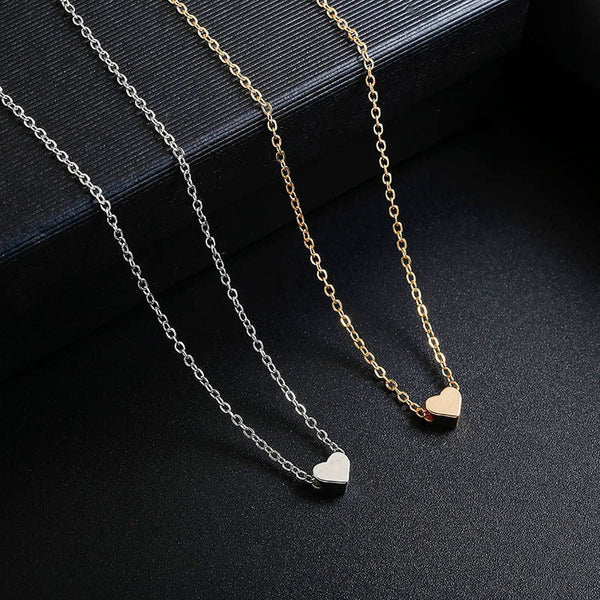 Love Pendant Necklace Female Alloy Heart Necklace Temperament Personality Collarbone Chain Jewelry