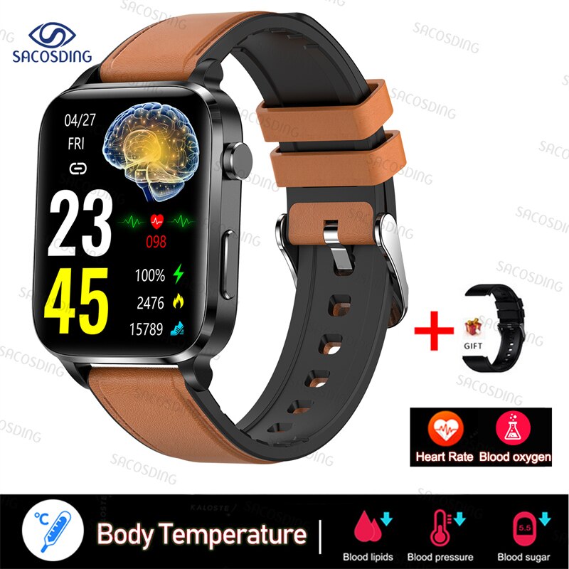 Smart Watch Men Laser Treatment Three High ECG PPG Heart Rate Blood Pressure Health Tracker Smart Watch For Huawei Xiaomi+Gift