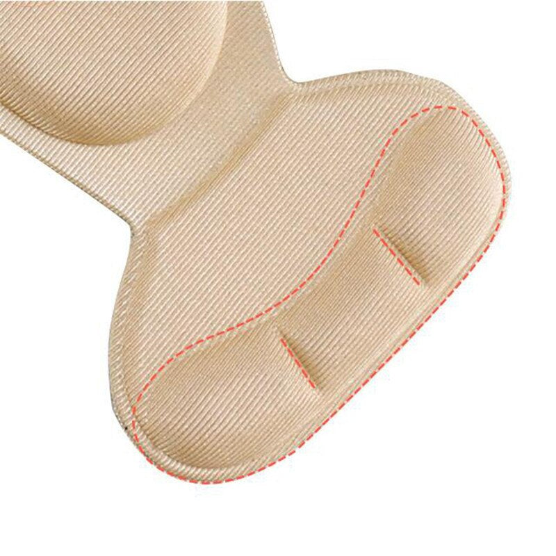 1 Pair 7D Comfort Breathable Women's Fashion Insoles Massage High-heeled Shoes Insoles Anti-slip Heel Post Back Cushion Pads