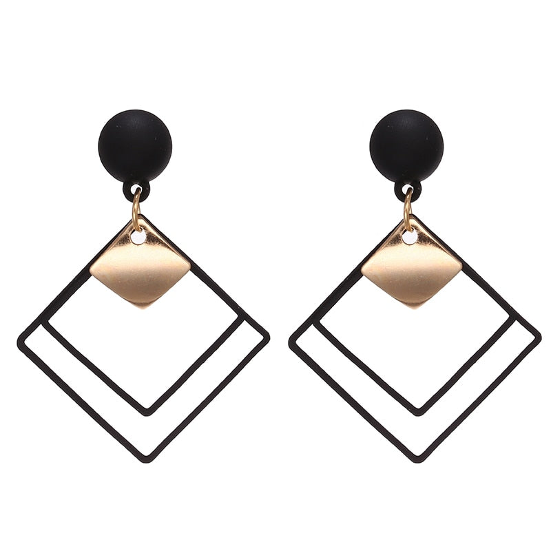 2020 Korean Long Statement Geometric Triangle Tassel Dangle Drop Earrings For Women Earrings Fashion Jewelry Oorbellen Brincos