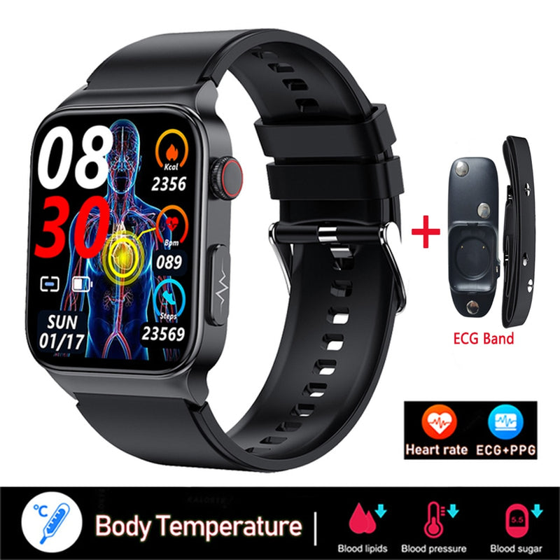 XIAOMI E500 ECG+PPG Smart Watch Blood Glucose Electrocardiogram Temperature Blood Oxygen Sleep Monitoring Sports Smart Watch