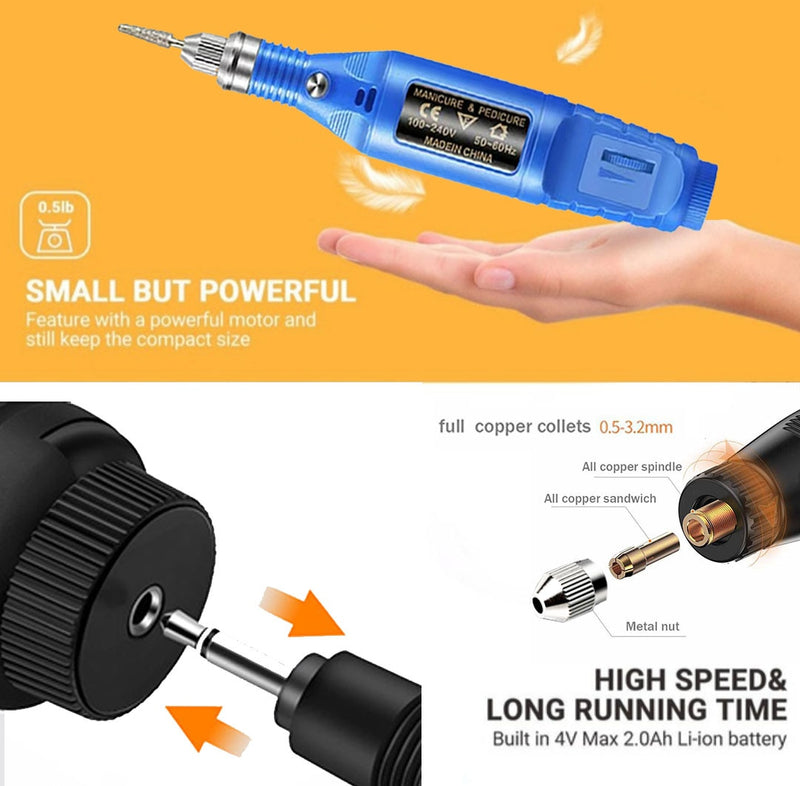 12V Mini  Drill Electric Carving Pen Variable Speed   Drill Rotary Tools Kit Engraver Pen for Grinding Polishing，