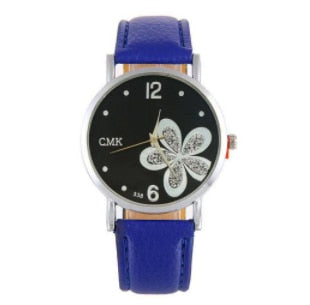 New Ultra-thin Fashion Watches Women Leather Strap Flower Female Clock Ladies Quartz Wrist Watch Montre Femme Relogio Feminino