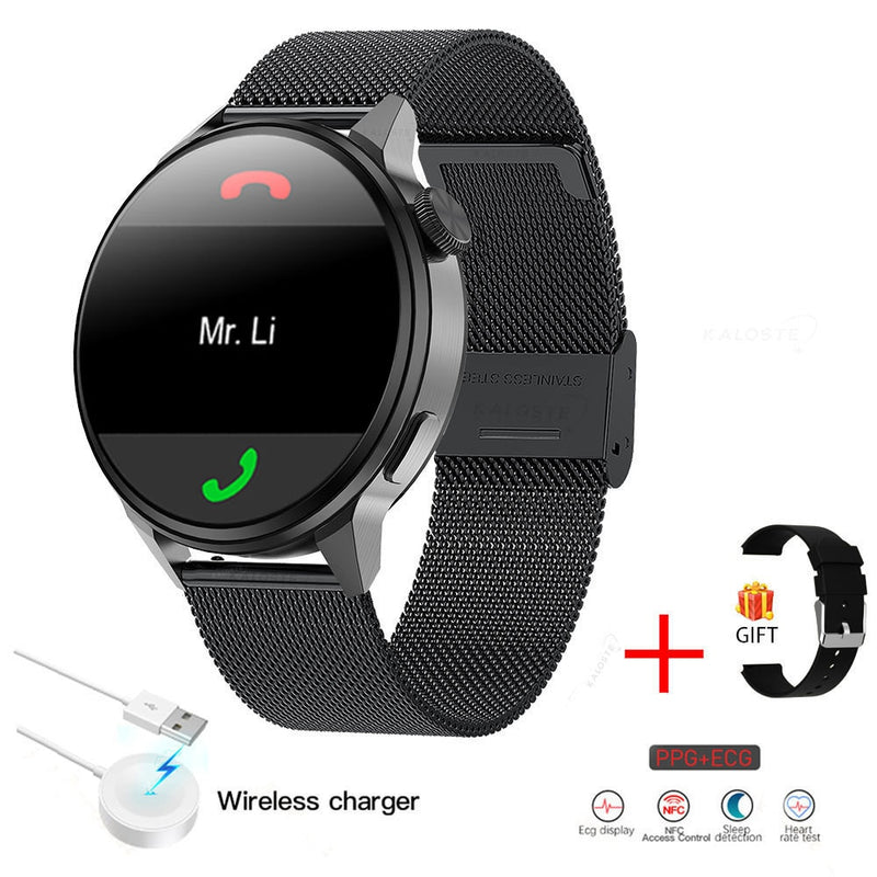 SACOSDING Smart Watch Women NFC Smart Bluetooth Call Sports GPS Track Smartwatch Men Heart Rate ECG PPG Smartwatch For Android