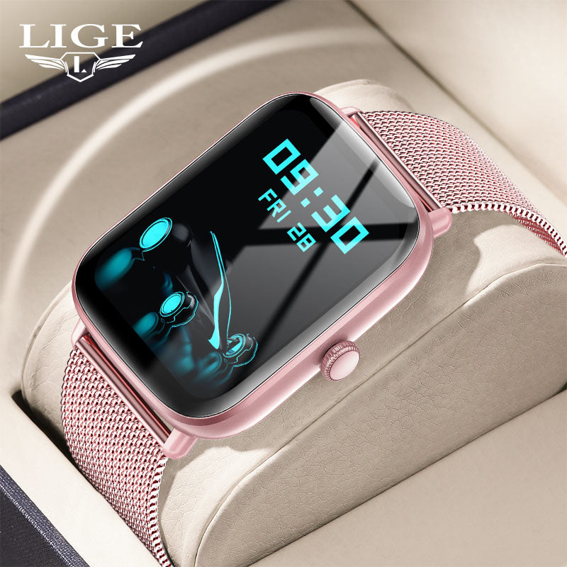 2022 LIGE New Women Smart Watch Heart Rate Monitor Health Sport Watches Life Waterproof Women Smartwatch For Huawei Apple Phone