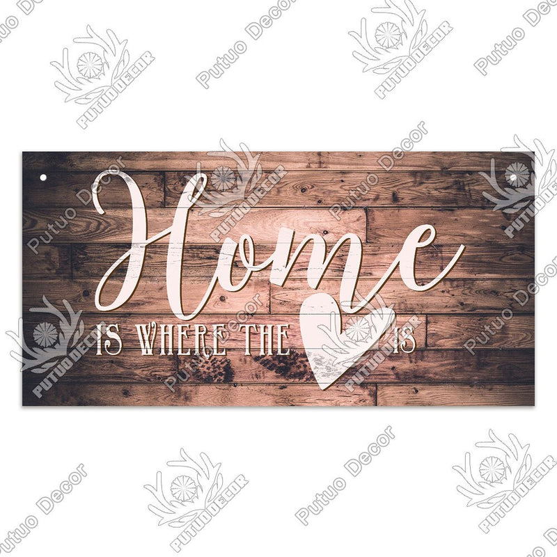 Putuo Decor Welcome Signs Decorative Plaque Wooden Hanging Signs Sweet Home Family Door Sign for Home Garden Doorway Decoration