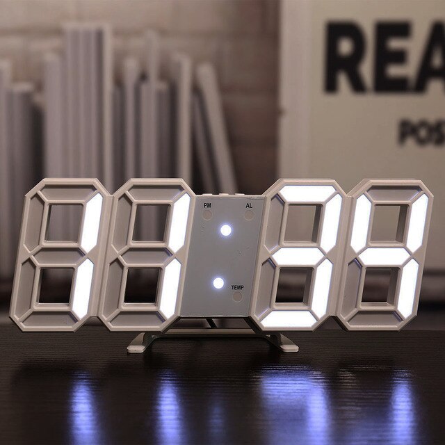 Nordic Large Digital Wall Clock Kitchen LED Display Home Clocks Wall Watch Night USB Electronic Alarm Clock Bathroom Table Clock