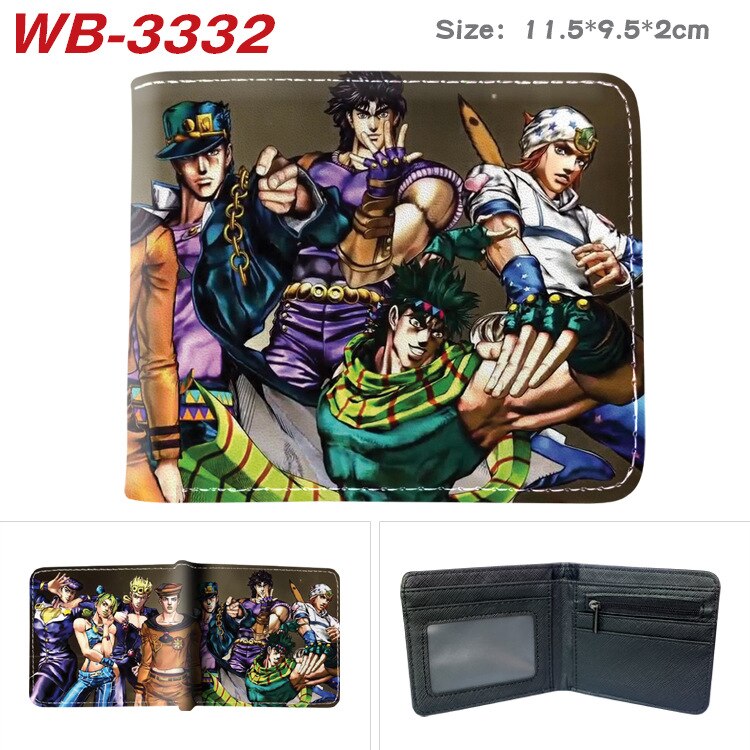 Anime Jojo Bizarre Adventure Cartoon Wallet Men PU Leather Coin Purse with Card Holder