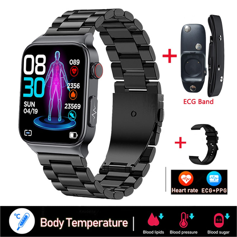 XIAOMI E500 ECG+PPG Smart Watch Blood Glucose Electrocardiogram Temperature Blood Oxygen Sleep Monitoring Sports Smart Watch