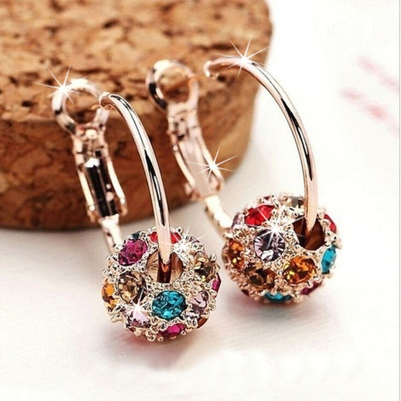 Fashion Trend Earrings Zircon Pendant Earrings Shiny Earrings for Women&