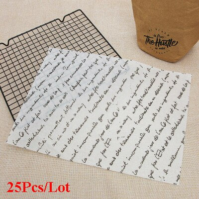 Parchment Paper Grease Resistant Basket Liner Oilpaper, Bread Sandwich Burger Fries Wrappers - White / Brown, Baking Tools