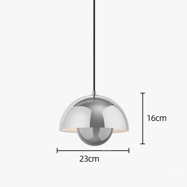 Led modern  pendent lamp semicircular flower bud color ceiling lamp northern European Danish Design Restaurant Chandelier