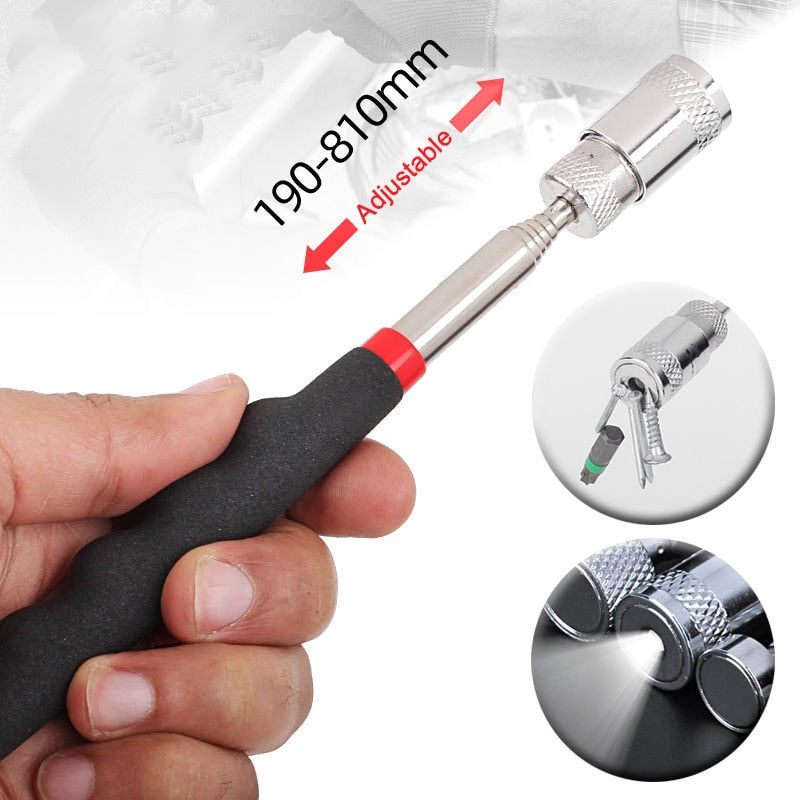 Oauee Mini Portable Telescopic Magnetic Magnet Pen Handy Tool Capacity For Picking Up Nut Bolt Extendable Pickup Rod Stick