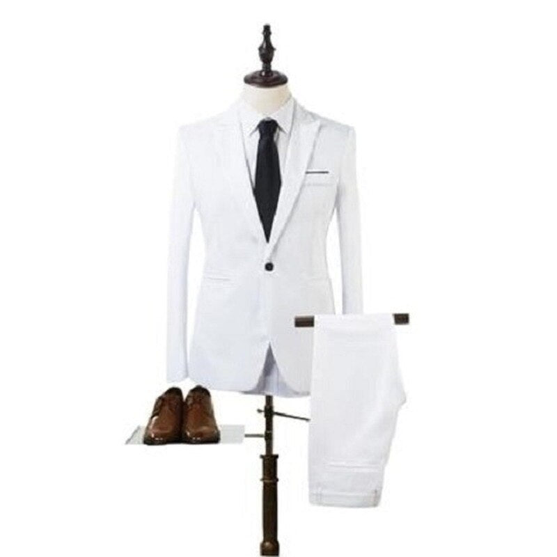 Mens Suits Clothing Suit Men Fashion for Wedding Four Seasons  Casual  New Outwear Two-pack of Pants and Jacket