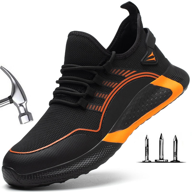 2022 Lightweight Work Safety Shoes For Man Breathable Sports Safety Shoes Work Boots S3 Anti-Smashing Anti-iercing