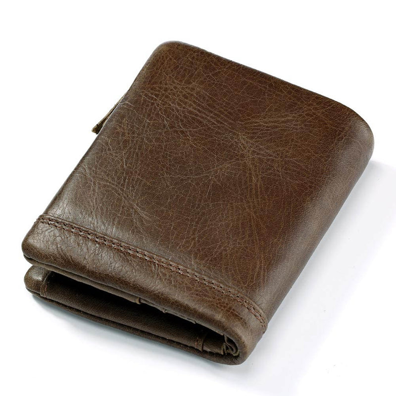 Top Sale 100% Genuine Leather Men Wallet Coin Purse Small Card Holder PORTFOLIO Portomonee Male Walet Pocket Coffee Money