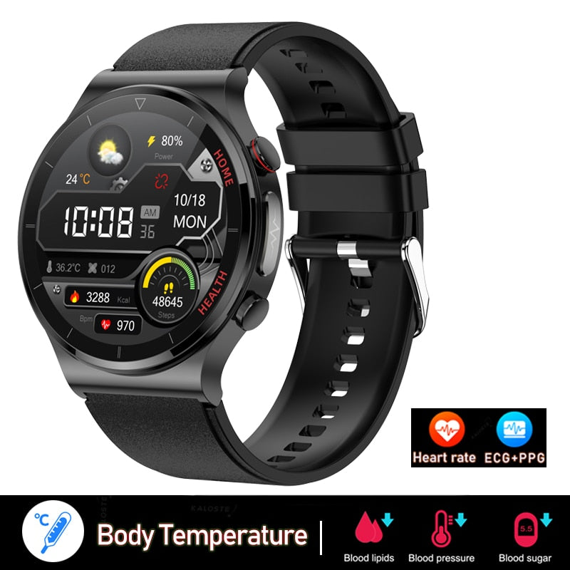 2022 New ECG+PPG Smart Watch Men Sangao Laser Health Heart Rate Blood Pressure Fitness Sports Watches IP68 Waterproof Smartwatch