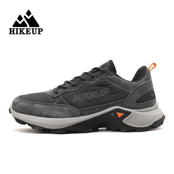 HIKEUP New Outdoor Men&#39;s Sneakers Women Breathable Trail Running Shoes Trekking Hiking Walking Sports Tactical Men Shoes Suede