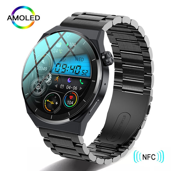 2022 NFC Smart Watch Men GT3 Pro AMOLED 390*390 HD Screen Heart Rate Bluetooth Call IP68 Waterproof SmartWatch For Huawei Xiaomi