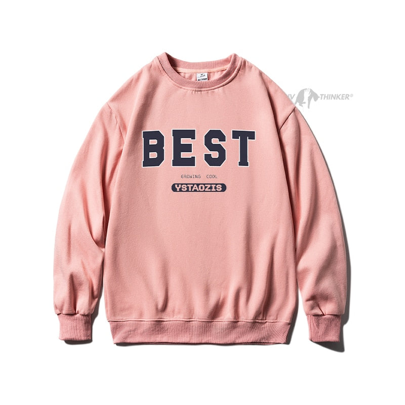 Privathinker Spring Autumn Letter Hoodies For Men Oversized Sweatshirts Korean Man Clothing Casual Unisex Pullovers Thick 3XL