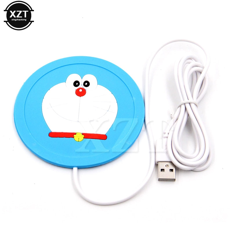 HOT 5V USB Warmer Gadget Cartoon Silicone thin Cup-Pad Coffee Tea Drink usb Heater Tray Mug Pad nice Gift Hot Drink Beverage Cup