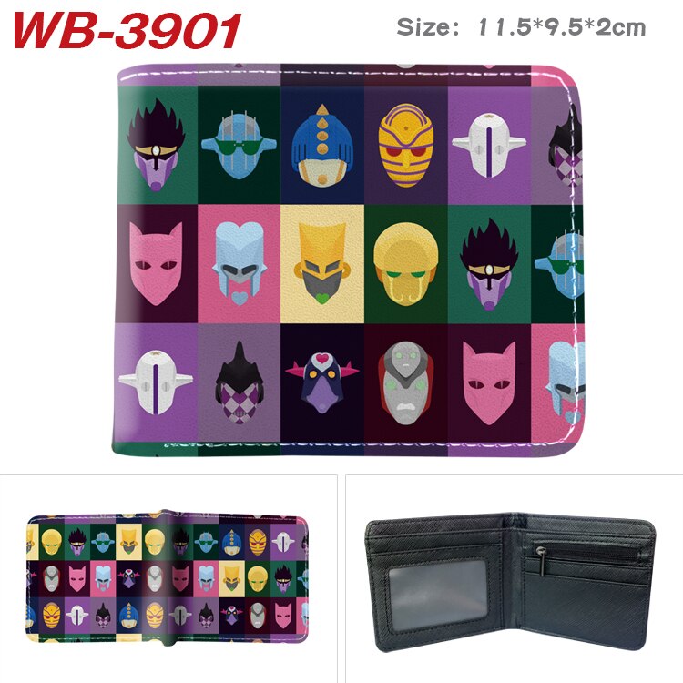 Anime Jojo Bizarre Adventure Cartoon Wallet Men PU Leather Coin Purse with Card Holder