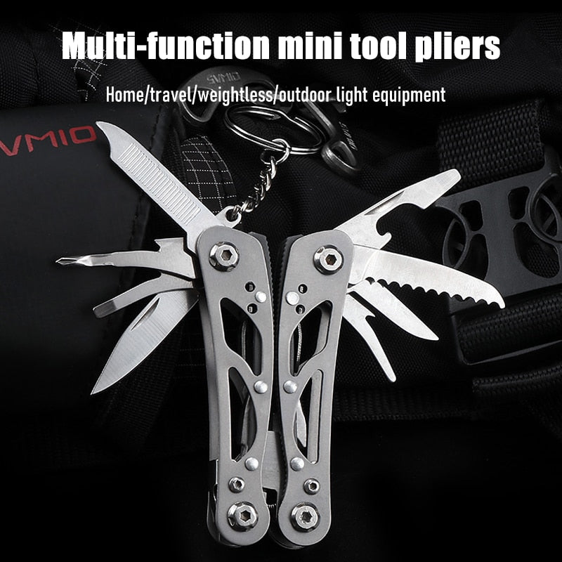 Portable Mini Multitool 420 Stainless Steel Multitool Pliers Knife Screwdriver for Outdoor Survival Camping Hunting Hiking Tools