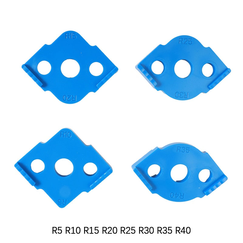 Woodworking Router Corner Radius Templates Jig R5 to R40 Routing Curved Corners Milling Circular Radian High Hardness ABS Tool